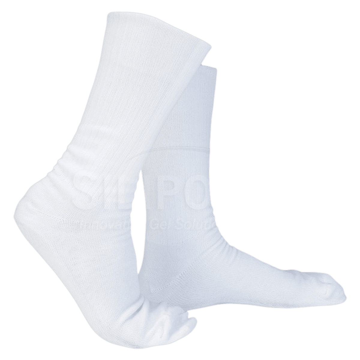 Silipos SoftSock Compression Sock with Gel Insole, Double, Medium US 9-11, White