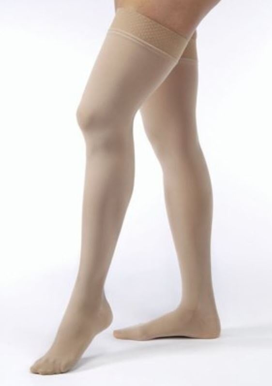 BSN Medical Opaque Compression Stocking, Thigh High, Closed Toe, Medium, Natural