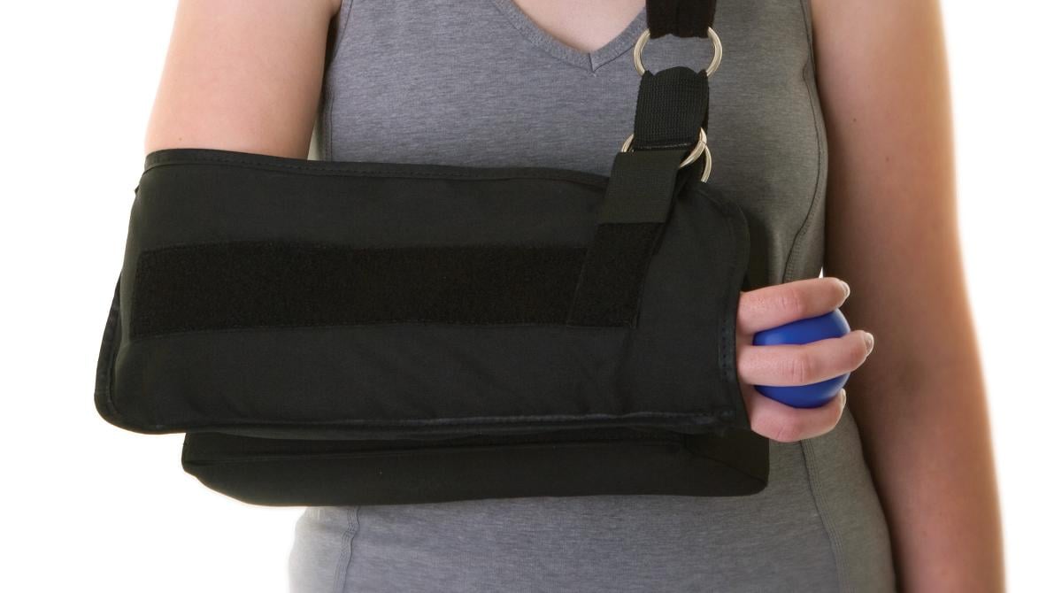 Medline Shoulder Immobilizer Sling with Abduction Pillow, Adult, Cotton, Size Large