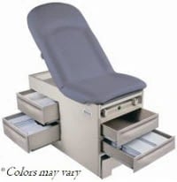 Brewer Access Exam Table with Power/Tilt and Heat, Burgundy, 500 lb Capacity