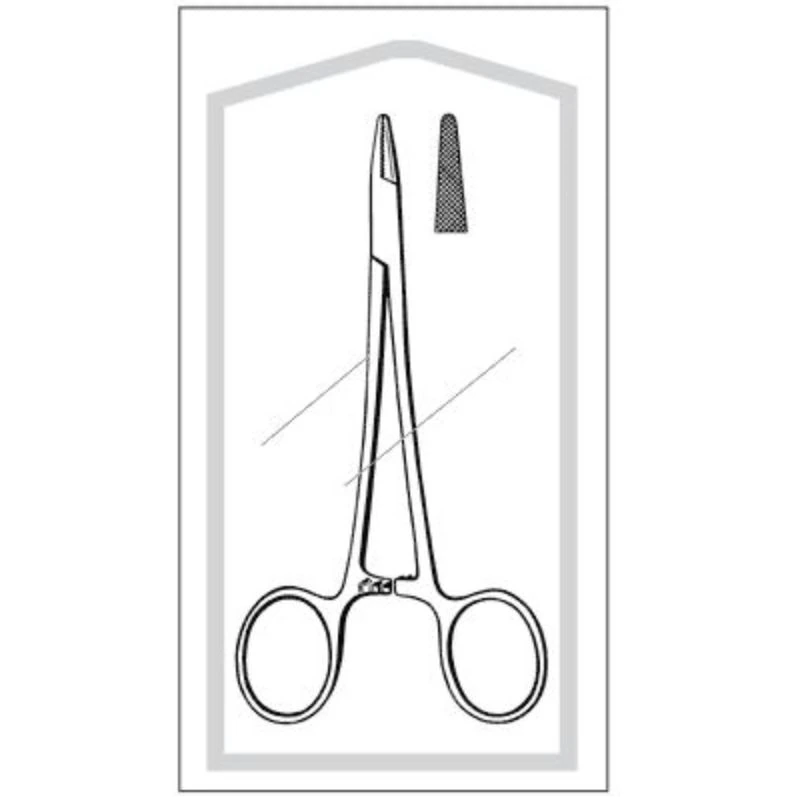 Sklar Econo Baumgartner Needle Holder, Serrated Jaw, 5-1/2" Stainless Steel, 25/Case