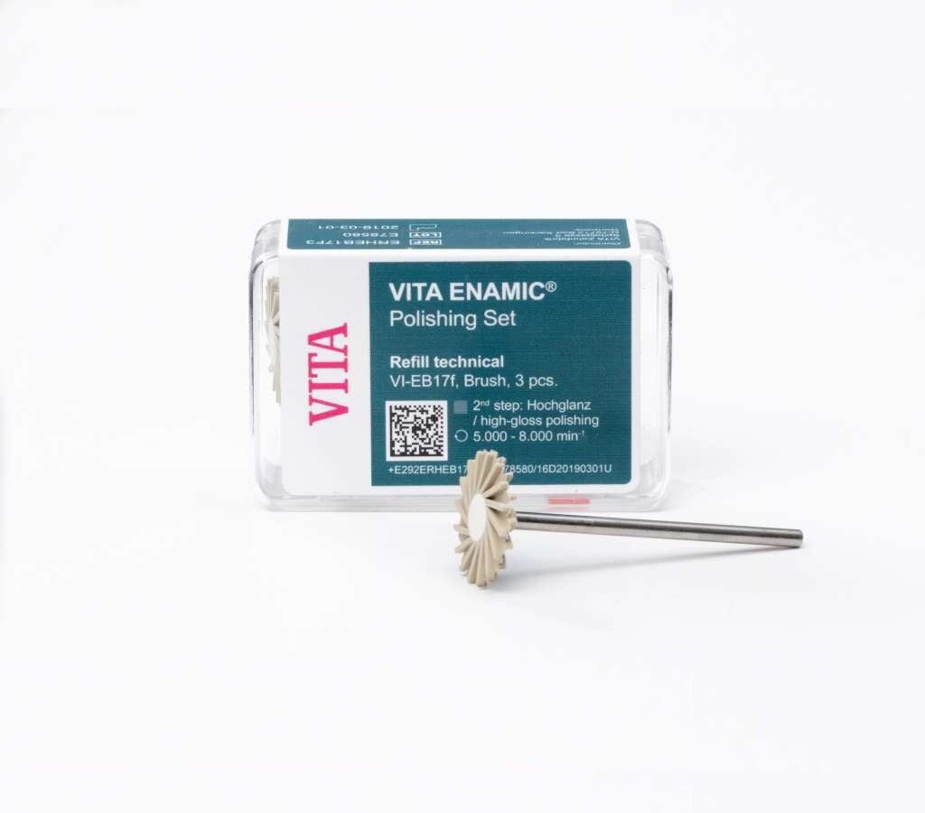 VITA ENAMIC High-Gloss Polishing Brush, Grey, VI-EB17F, 3/Pack