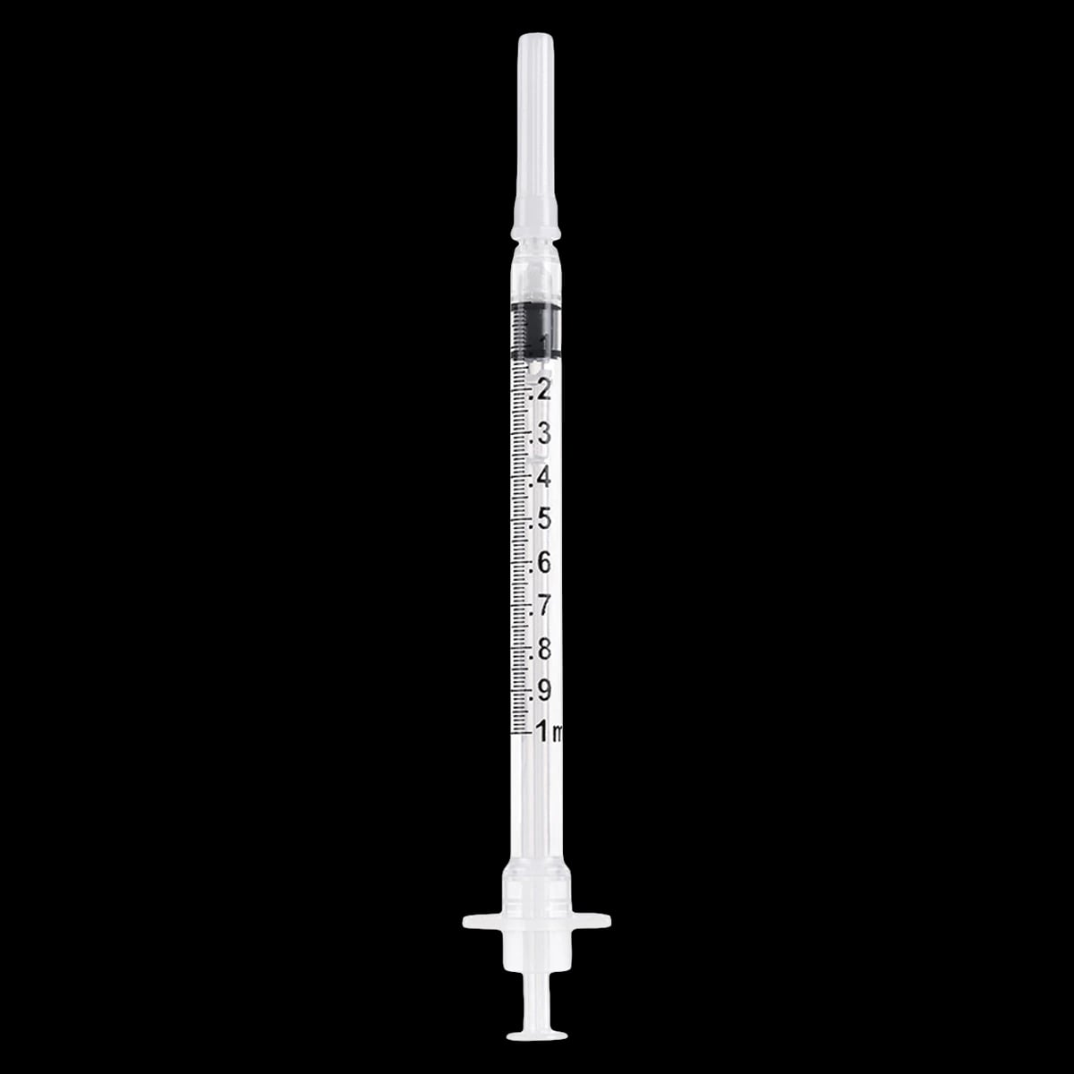 Sol-Millennium Medical InviroSnap TB Safety Syringe, 1cc, 25G x 5/8", Fixed Needle, Sterile, Orange, 100/Box