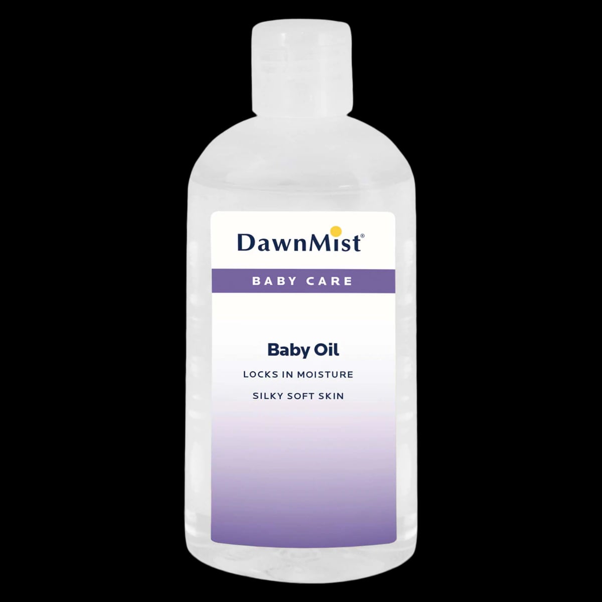 DawnMist Baby Oil, Mineral Oil, Fresh Scent, Hypoallergenic, 4 oz Bottles, 96/Case