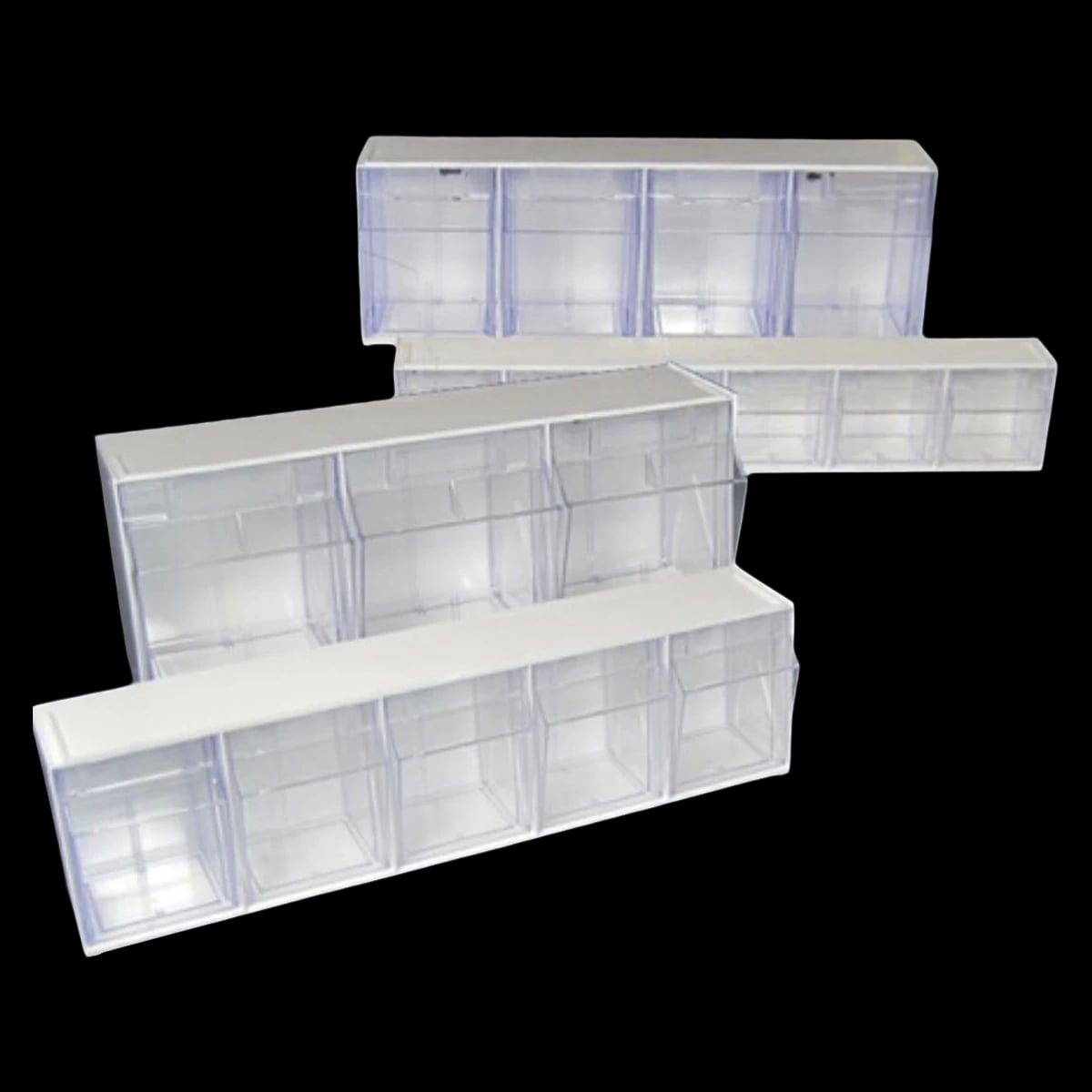 Waterloo Healthcare Tilt Bins 5-Compartment Kit, White/Clear, Each
