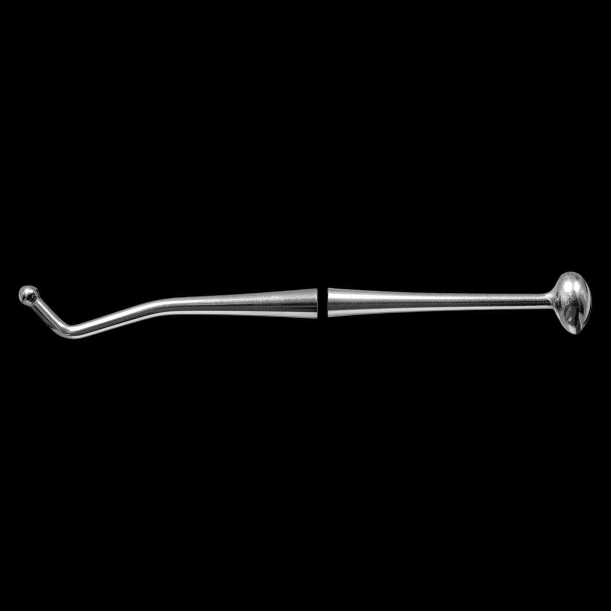 American Eagle Instruments Burnisher 26-30 Ball/Football, Double End, Titanium Nitride, 1/4" Stainless Steel Handle, Posterior, AEB26-30BFTN