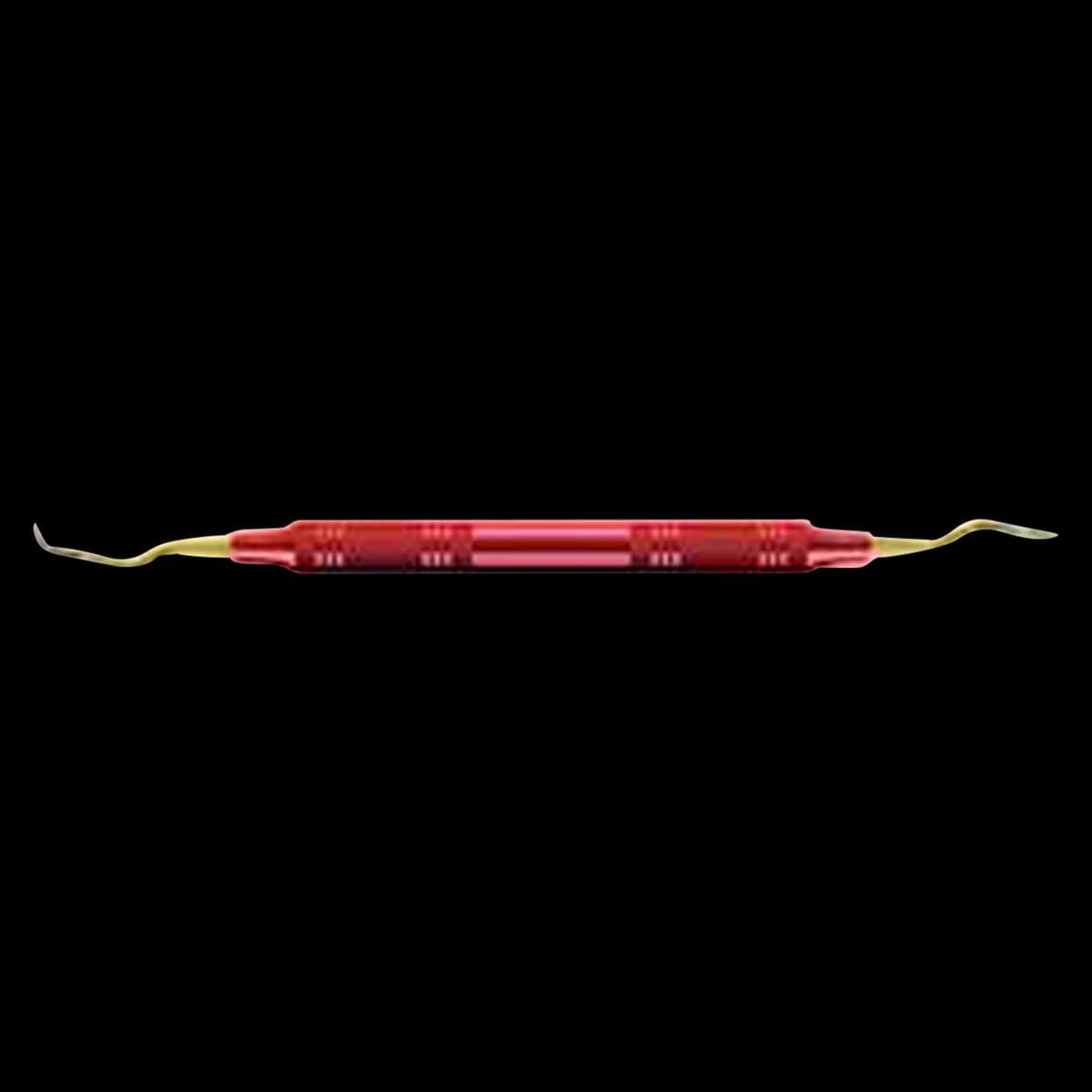American Eagle Instruments Langer 1-2 XP Curette, 3/8" Red, EagleLite Resin Handle, AECL1-2XPX