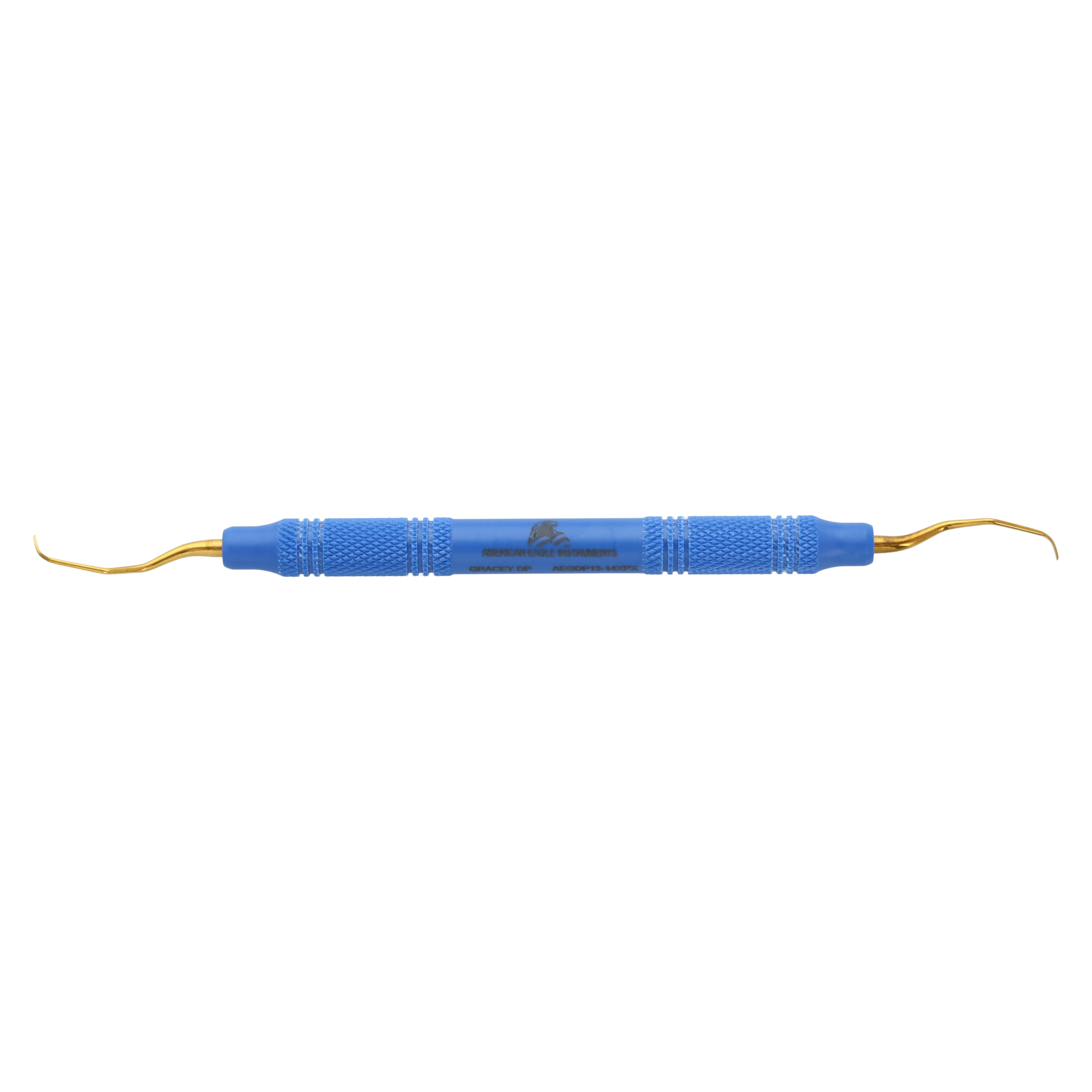 American Eagle Instruments XP Gracey +3 Deep Pocket Curette, #13-14, Double-Ended, EagleLite Resin Handle, Blue, 1/Pk, AEGDP13-14XPX
