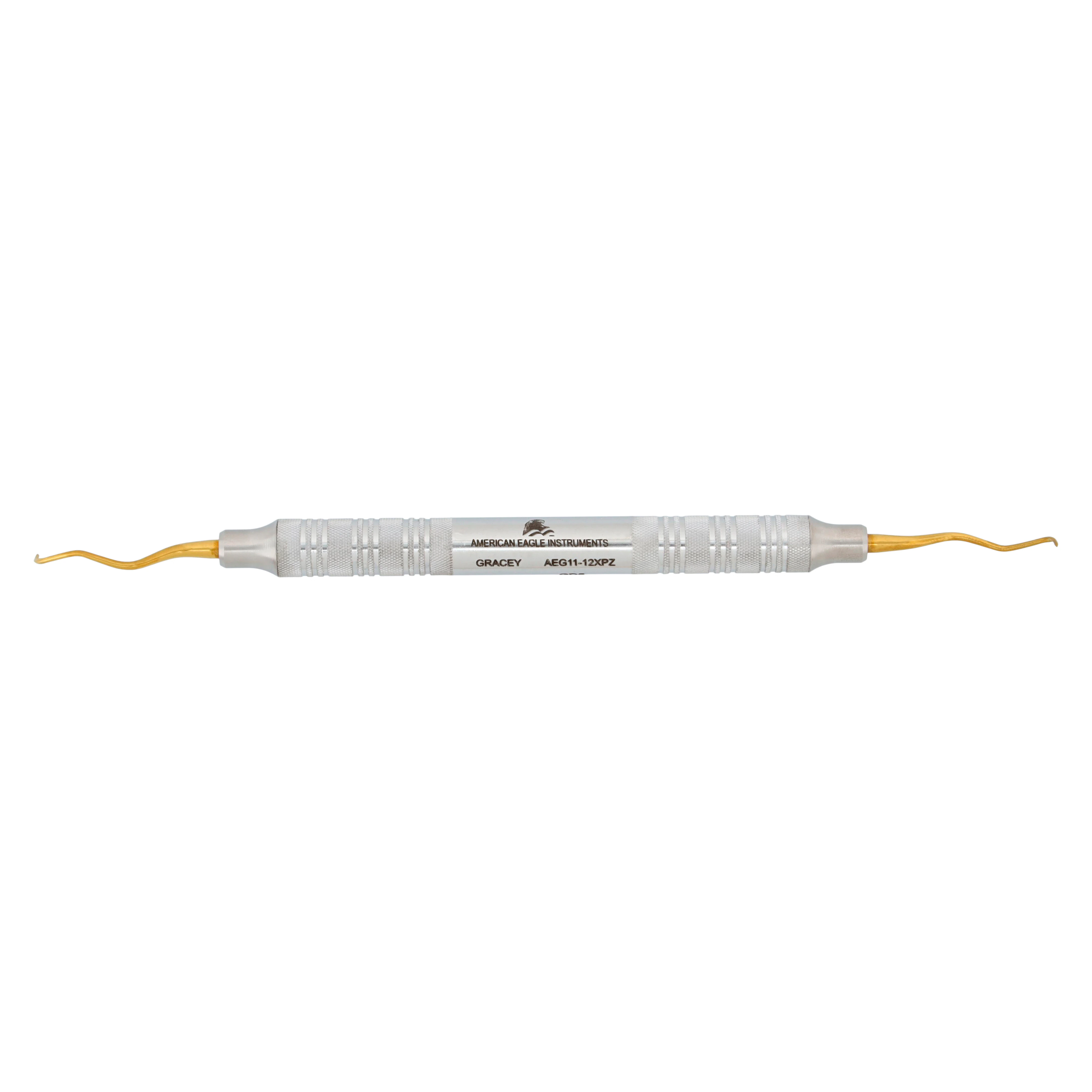 American Eagle Standard Gracey Curette, XP, #11-12, Posterior Mesial, EagleLite Stainless Steel Handle, 3/8", Double-Ended, 1/Pk, AEG11-12XPZ