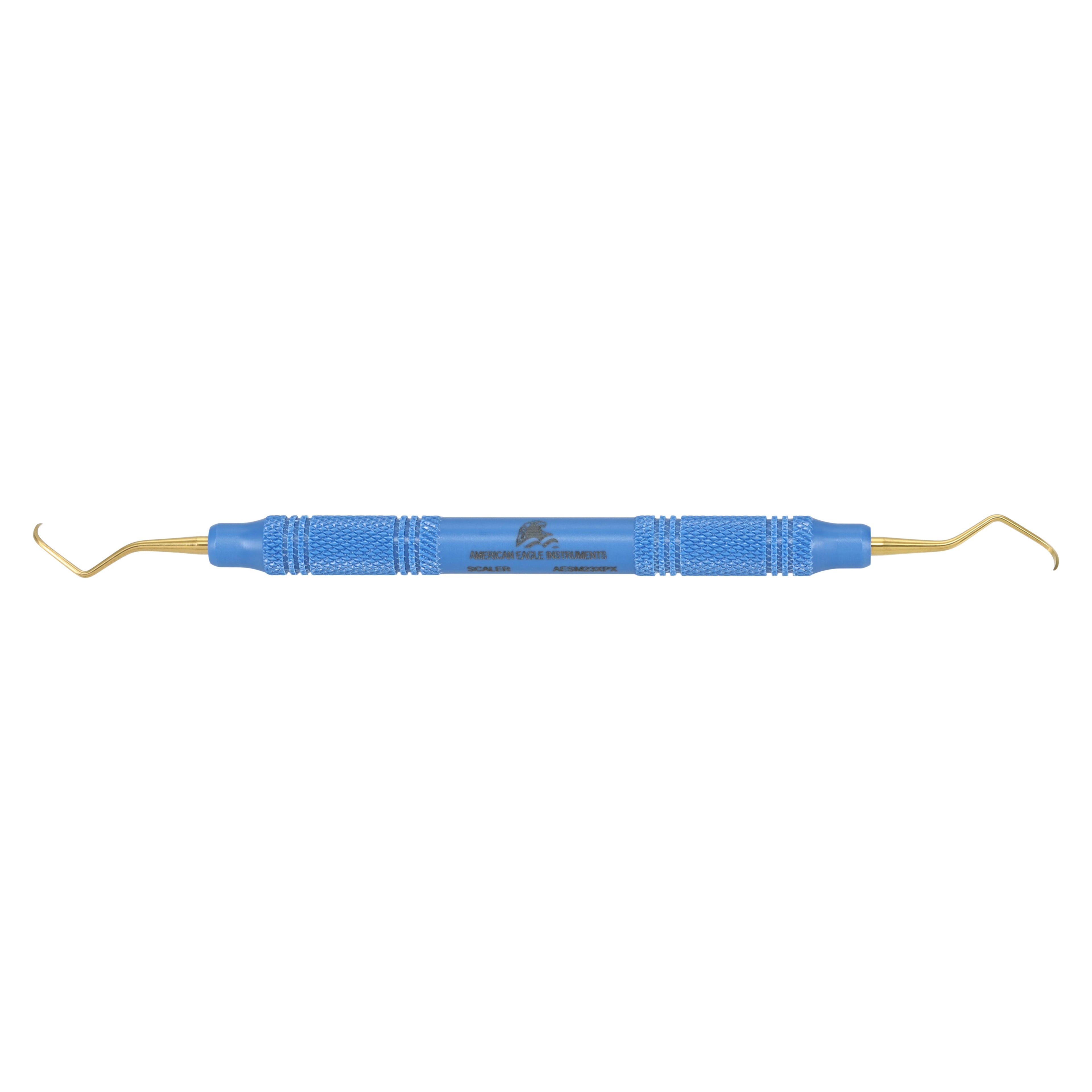American Eagle Instruments XP Sickle Scaler, #M23, Double-Ended, Posterior, EagleLite Resin, 3/8", Blue, 1/Pk, AESM23XPX