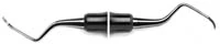 American Eagle Instruments Columbia 4L/4R Universal Curette, Double-Ended, EagleLite Resin Handle, Red, AECC4L-4RX