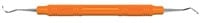 American Eagle N1 Nevi Sickle Scaler, Double-Ended, Anterior, EagleLite Resin Handle, 3/8" Working End, Orange, 1/Pk, AESN1X