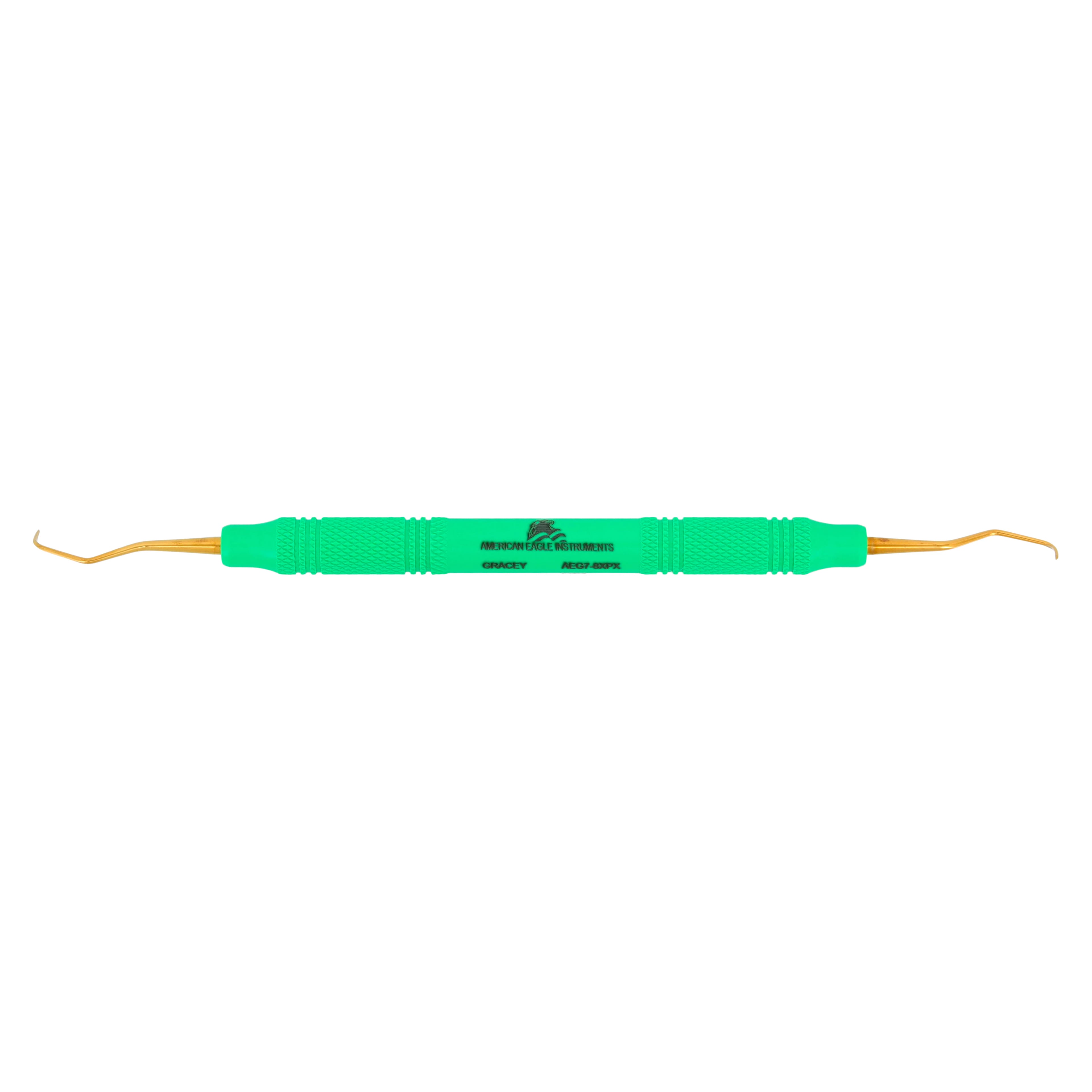 American Eagle Instruments Standard Gracey Curette, XP, #7-8, Pre-Molar/Molar, Double-Ended, EagleLite Resin Handle, 3/8", Green, 1/Pk, AEG7-8XPX