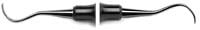 American Eagle McCall 17/18S Universal Curette, Double-Ended, Narrow Blade, 3/8" EagleLite Resin Black Handle, AECM17-18SX