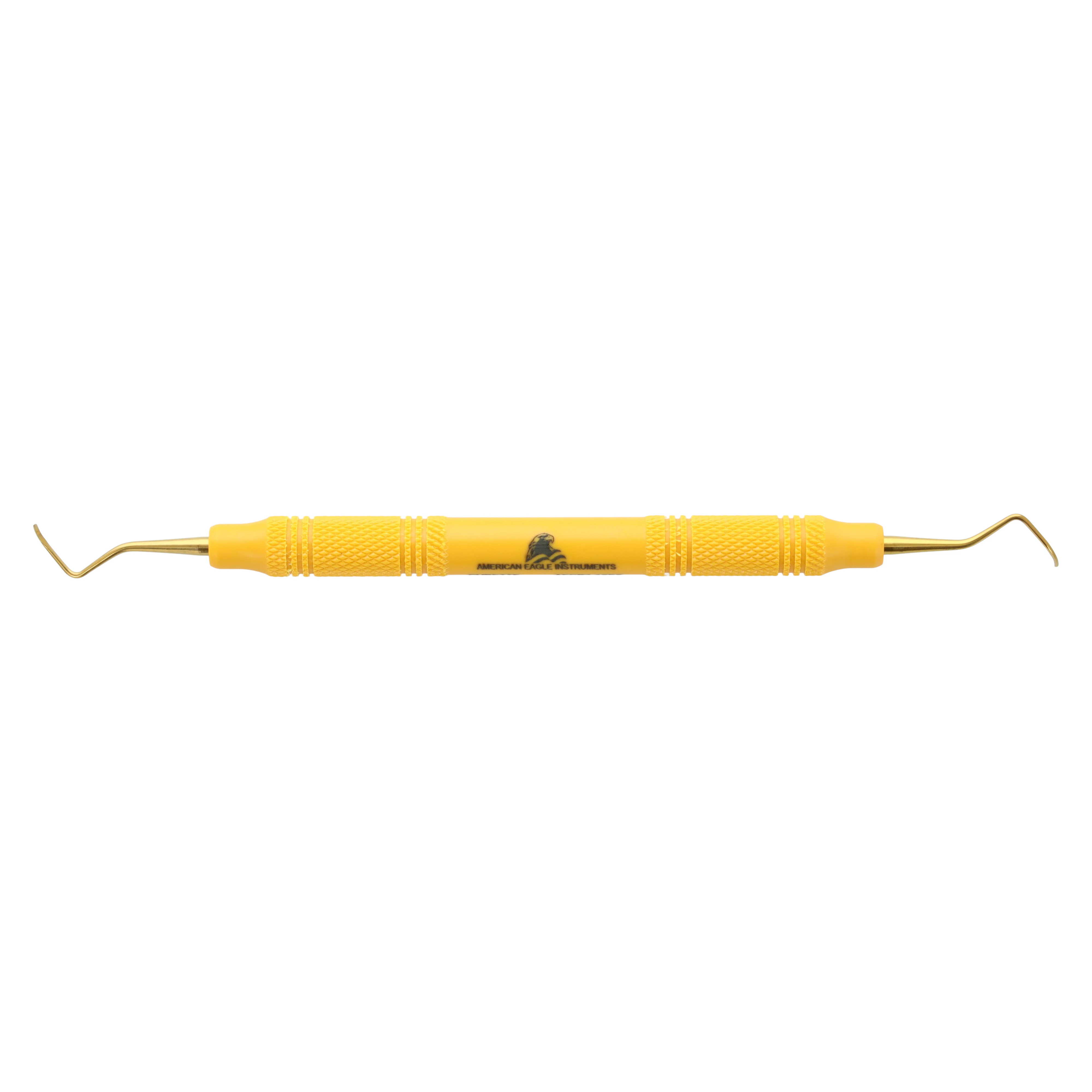 American Eagle Instruments Universal Curette, XP, #3-4 Rules, Smallest Posterior, Double-End, EagleLite Resin Handle, 3/8", Yellow, 1/Pk, AECR3-4XPX