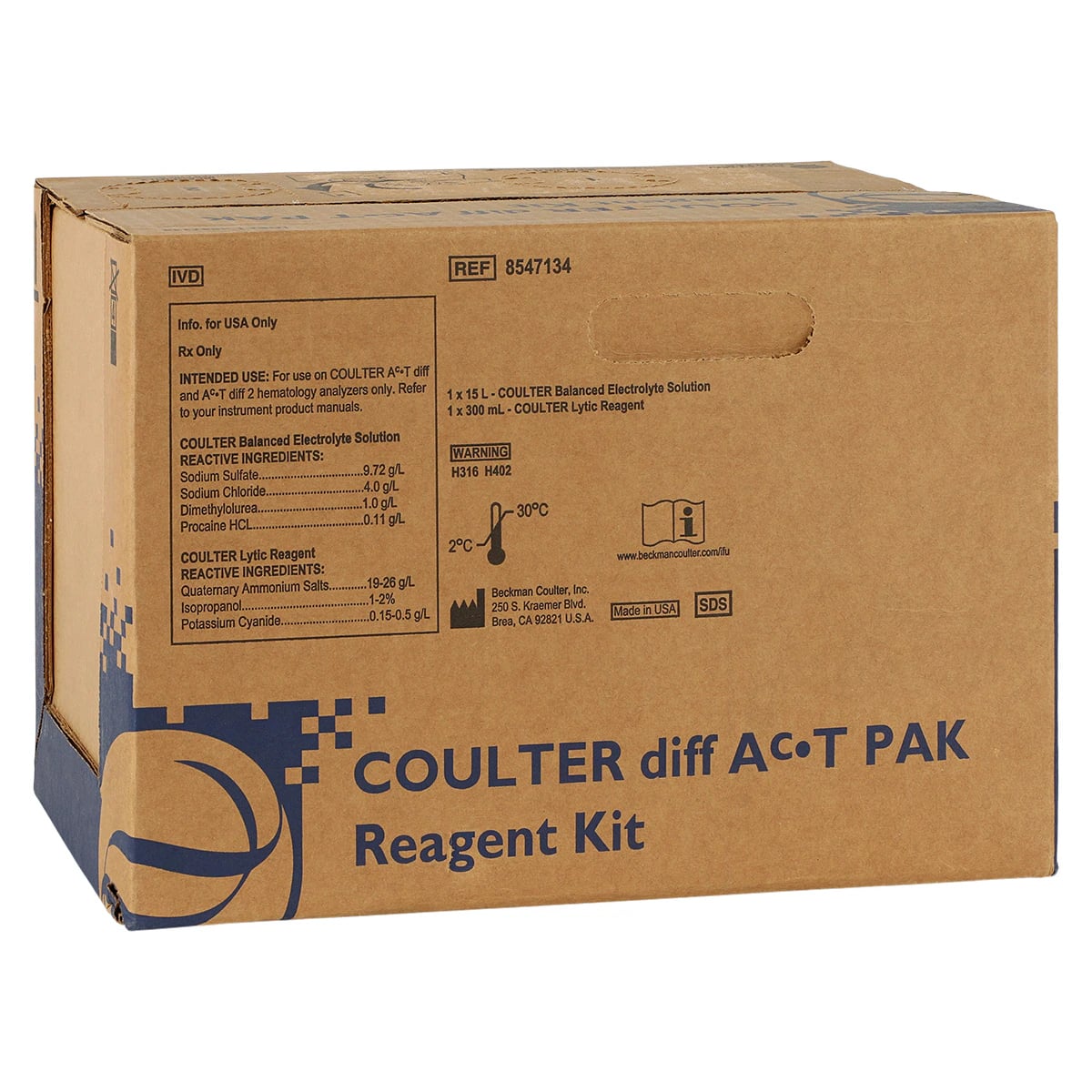 Beckman Coulter diff AcT Pak Sample Diluent/Lytic Reagent Kit, 15L