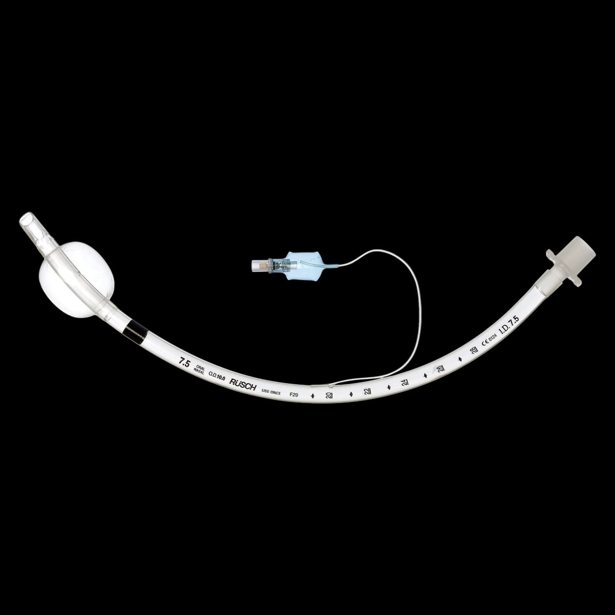 Teleflex Endotrach Tube Murphy Cuffed, Safety Clear Plus, 7.5mm, Each