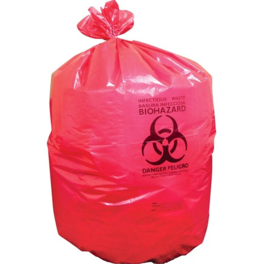 Heritage Bag Company Biohazard Bag, 1.3 mil, 30" x 43", Red, Twist Tie Closure, LLDPE, 200/Case