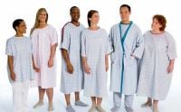 Encompass Group Clearwater Patient Gown, Adult Unisex, 55% Cotton / 45% Polyester, 12/Package