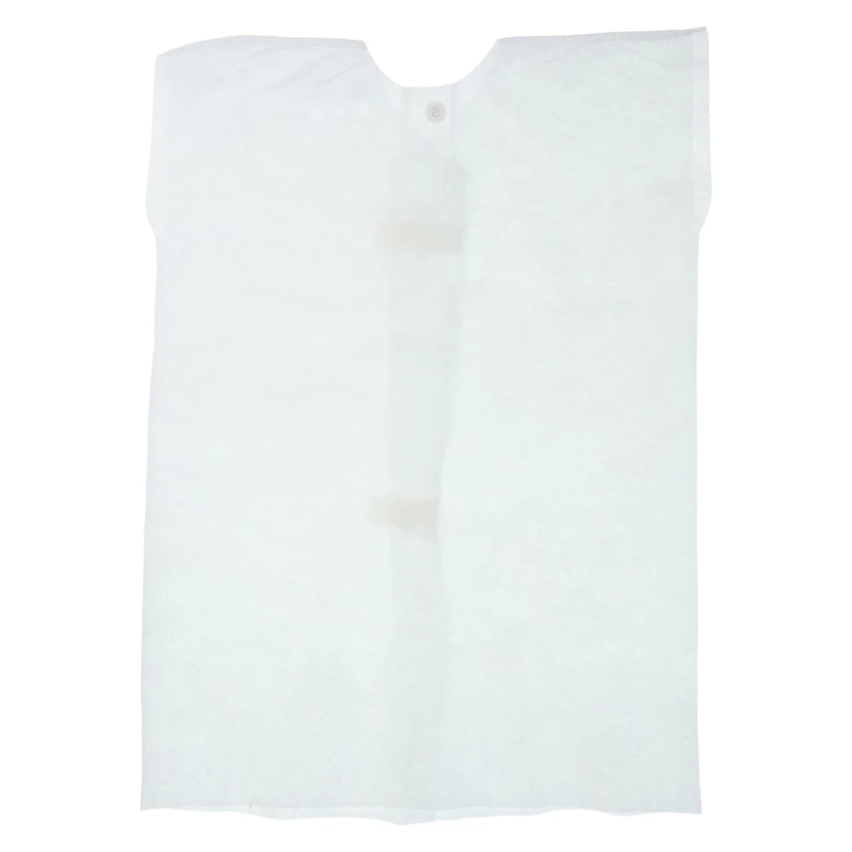 Techstyles Pediatric Disposable Patient Gown, Spunbonded Polypropylene, Hook & Loop Closure, Small, White, 16.25x13.75", 25/Bag