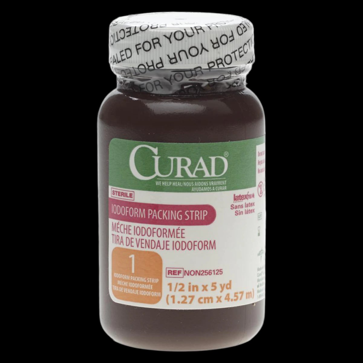 Curad Packing Strip Iodoform, 100% Cotton Gauze, 1/2" x 5 yd, Sterile, Latex-Free