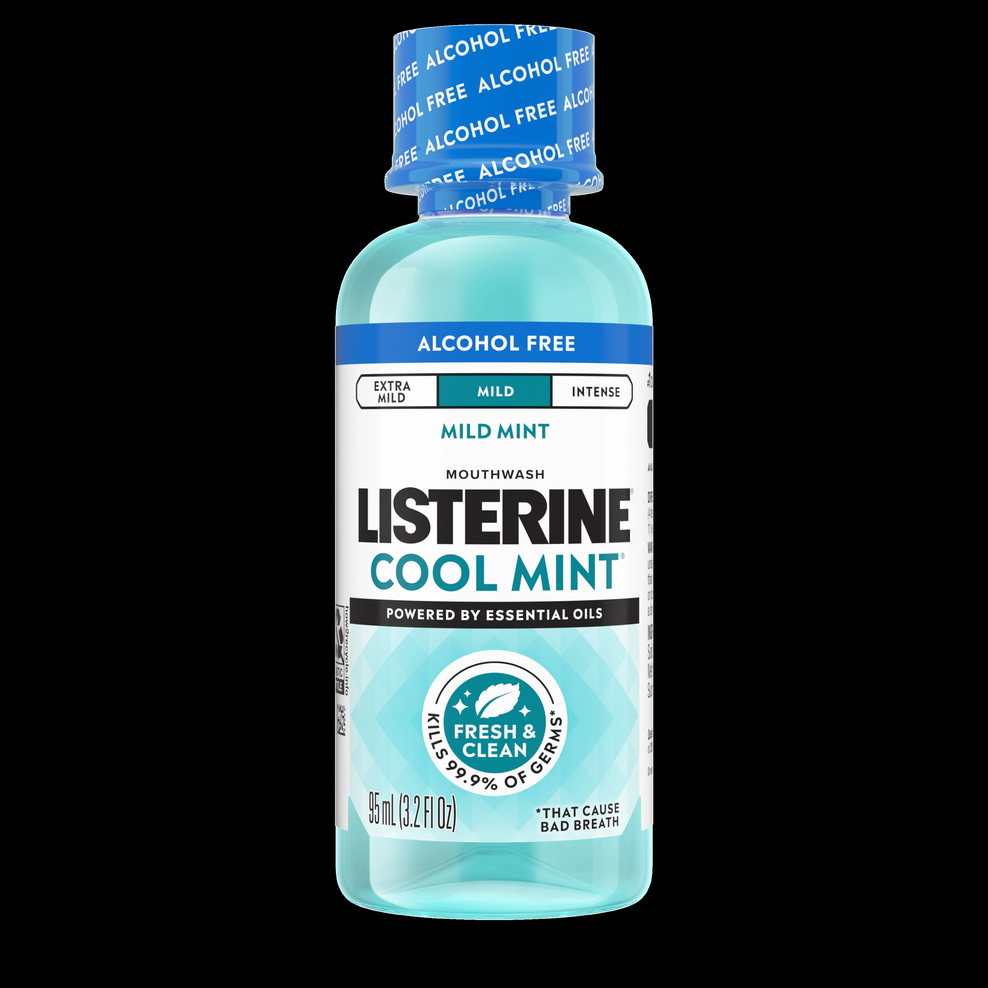 Listerine Zero Clean Mint Alcohol-Free Mouthwash, 3.2 oz, 24/Case