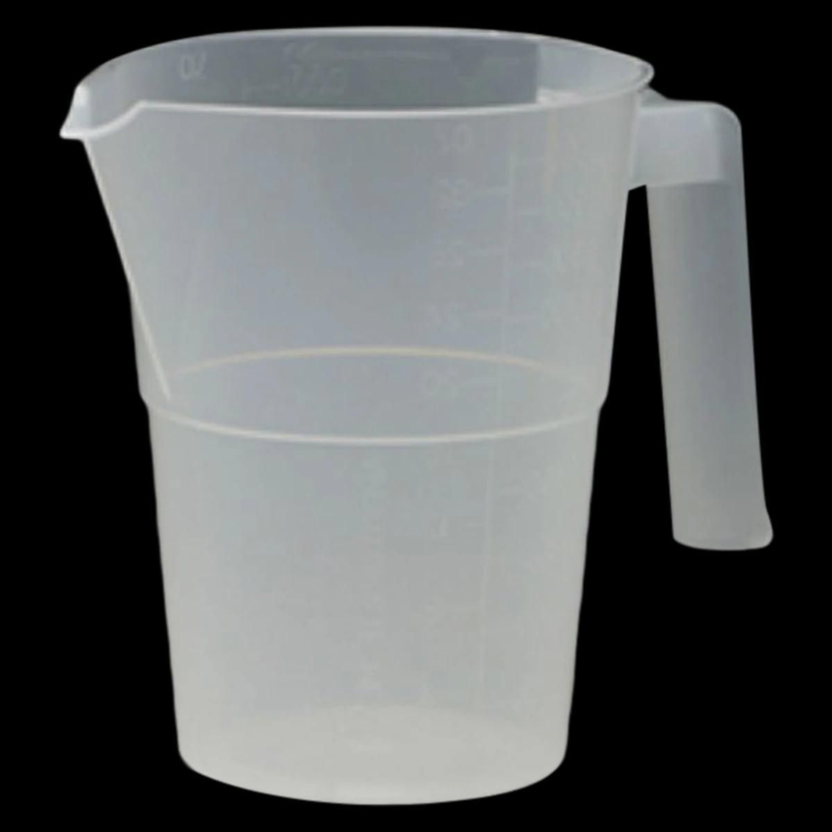 Medegen Graduated Cylinder, Plastic, Translucent, 1000mL, with Handle and Pour Spout, Non-Sterilizable, 150/Case
