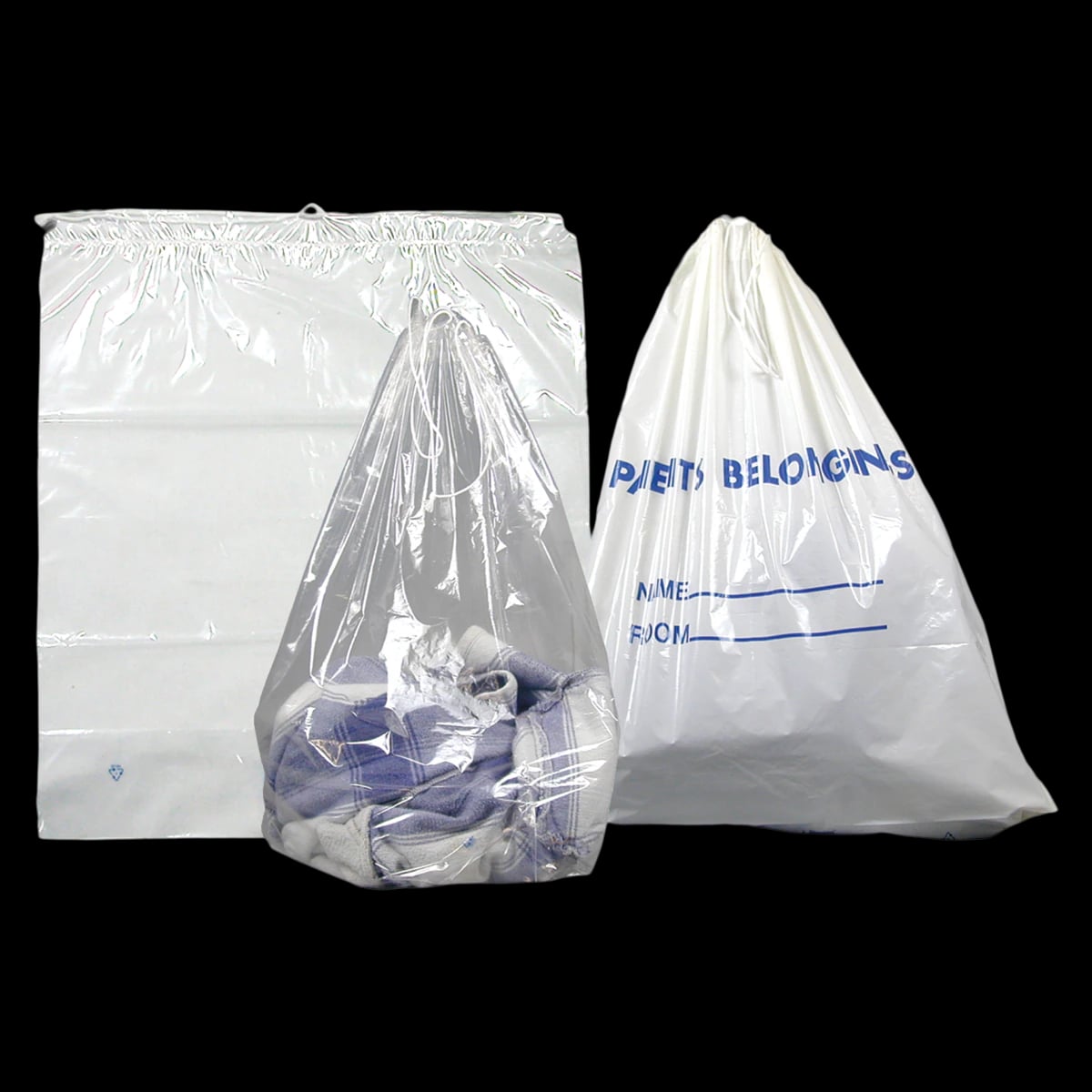 Dukal Patient Belongings Bag, Transparent, 20" x 20"