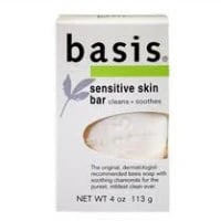 Basis Cleansing Soap, Fragrance Free, Sensitive Skin, 4 oz Bar, 24/Case