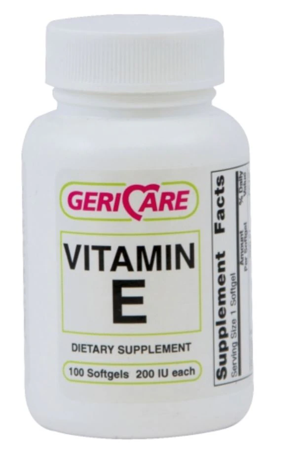 Geri-Care Vitamin E 200IU Soft Gels, 100/Bottle