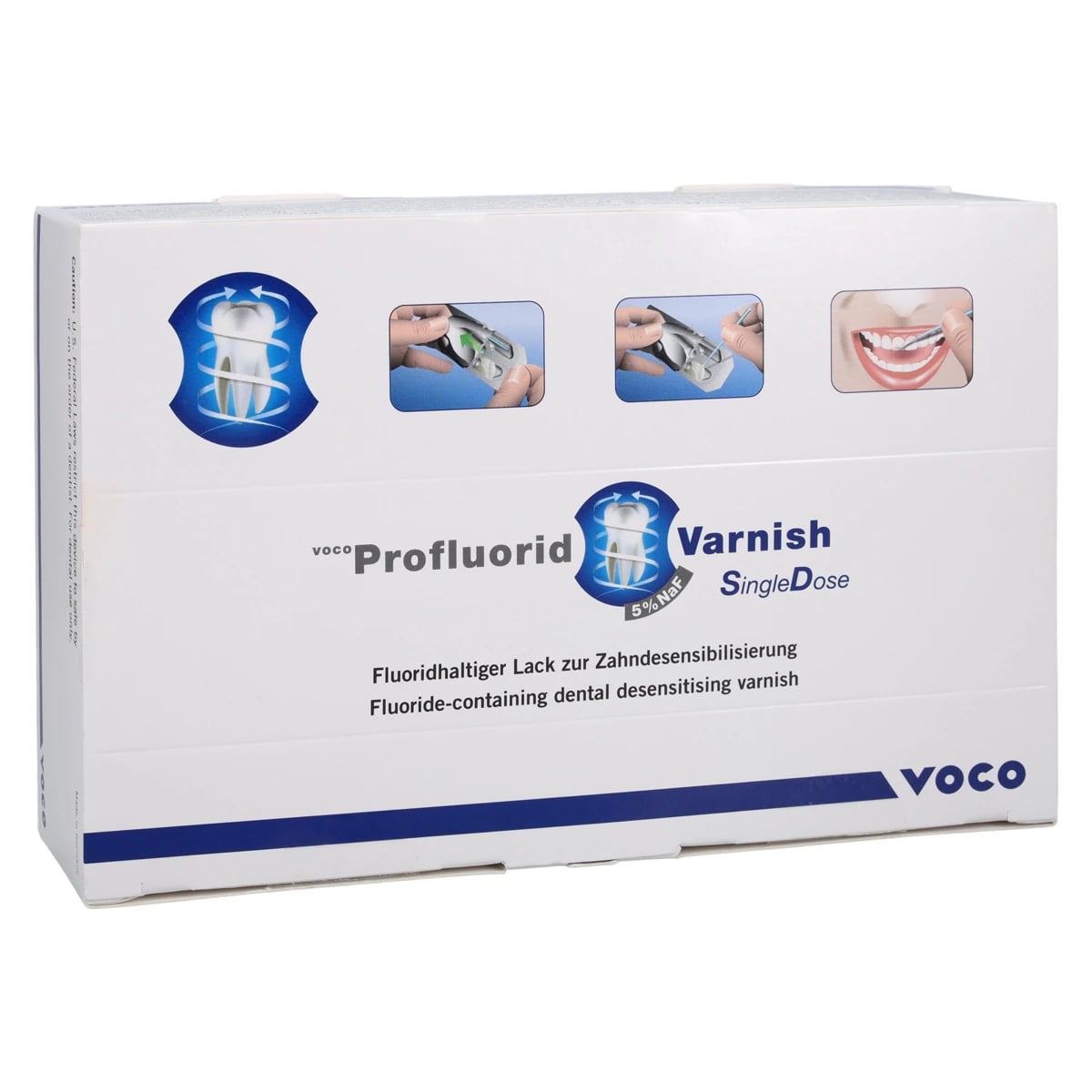 VOCO Profluorid Varnish, 5% Sodium Fluoride, SingleDose, 0.4 mL, Melon, Adult, 50/Pkg