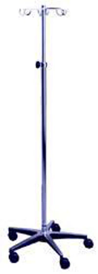 Blickman Industries IV Stand, 4-Hook, 5-Wheel Base