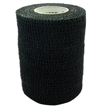 Andover PowerFlex Elastic Athletic Tape, 4" x 6 yd, Black, Non-Sterile, Latex-Free, 12 Rolls/Case