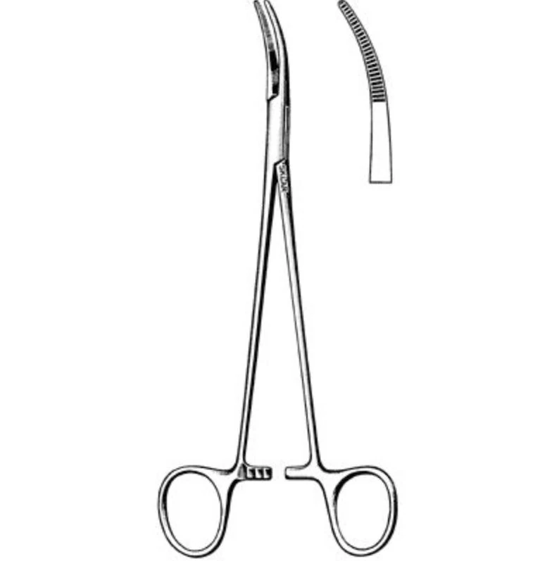 Schnidt Tonsil Forceps, 1/2 Curve, 7-1/2" Stainless Steel, Each