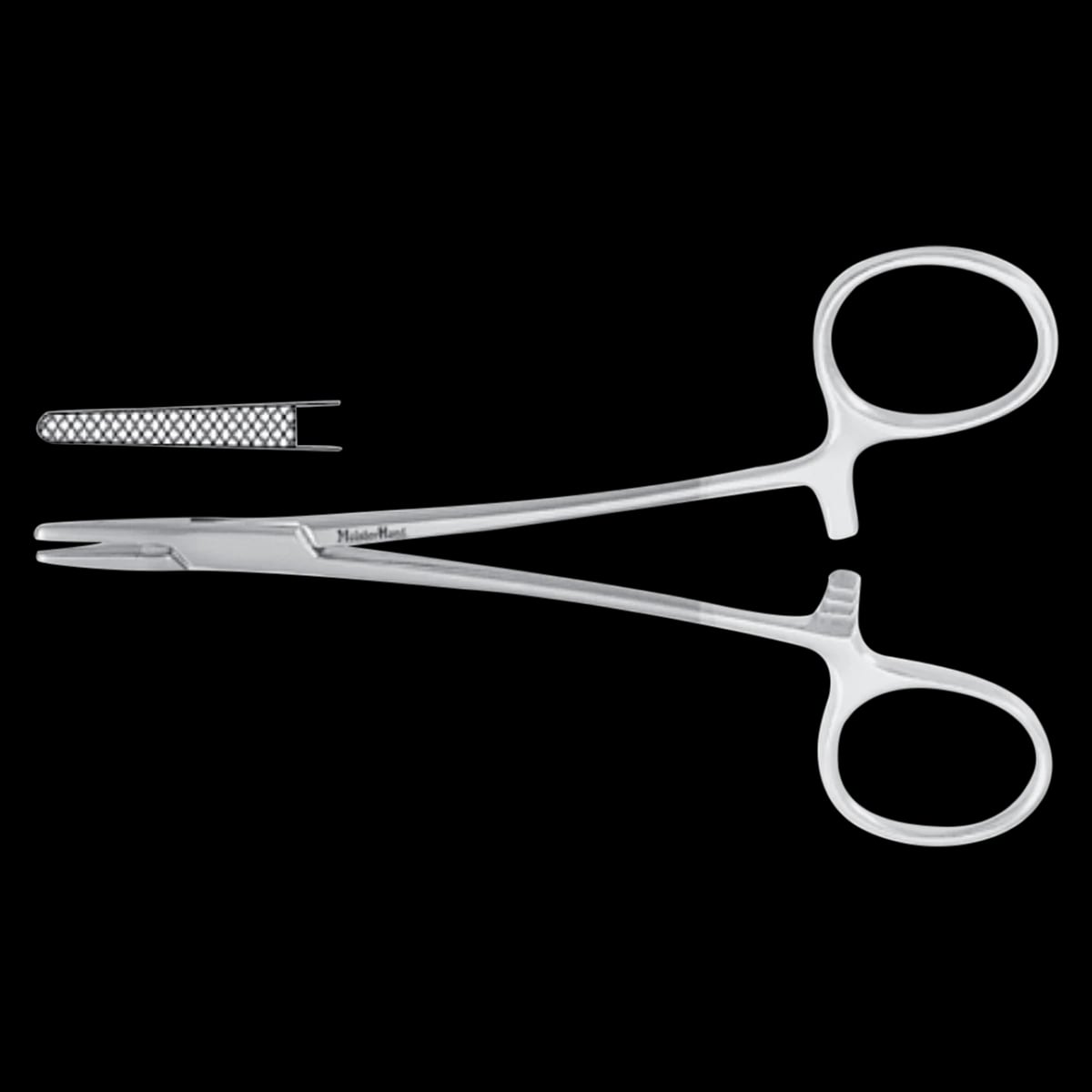 Meister-Hand Halsey Needle Holder, Serrated Jaw, 5", Tungsten Carbide, Each