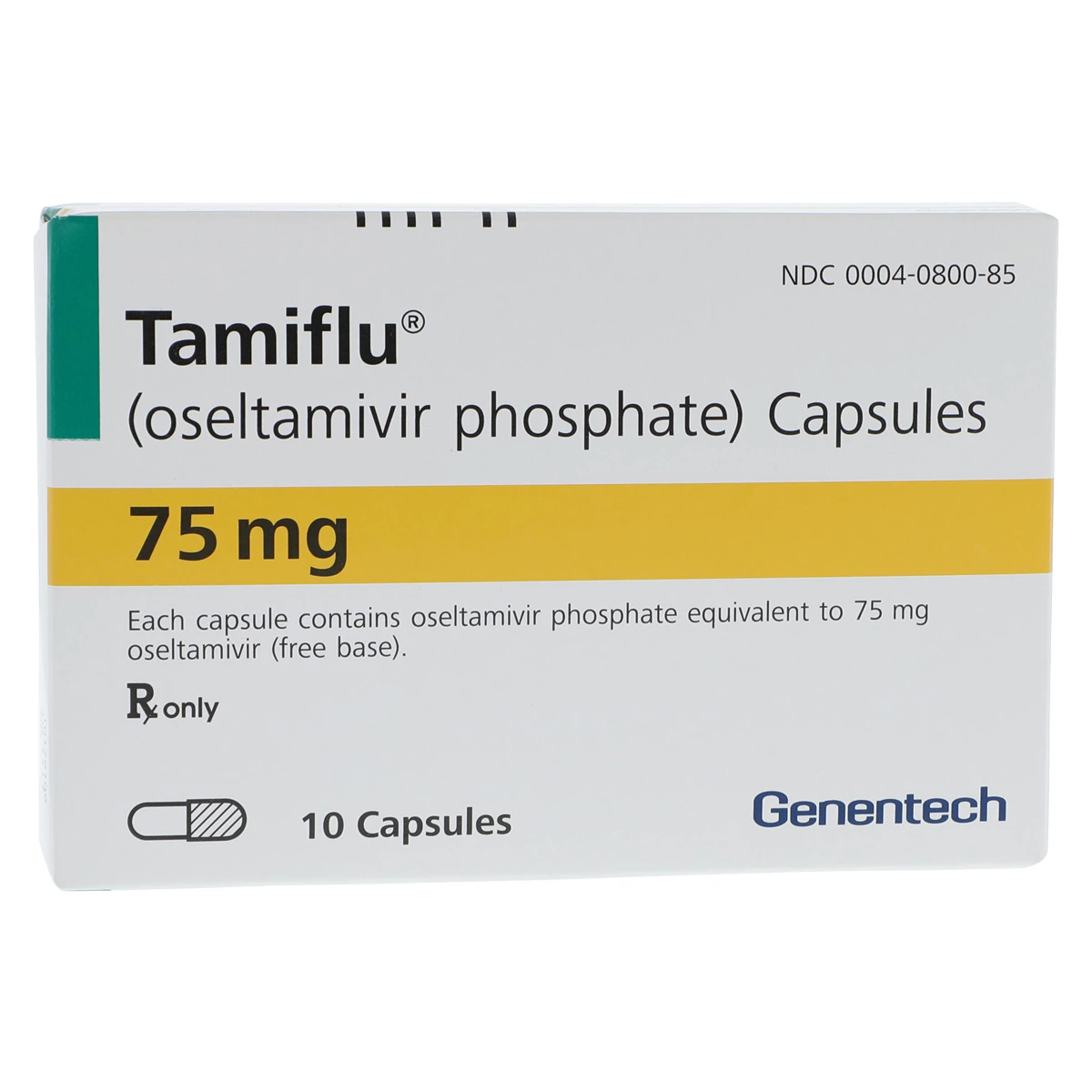 Tamiflu Capsules 75mg, Blister Pack, 10/Package, Non-Returnable