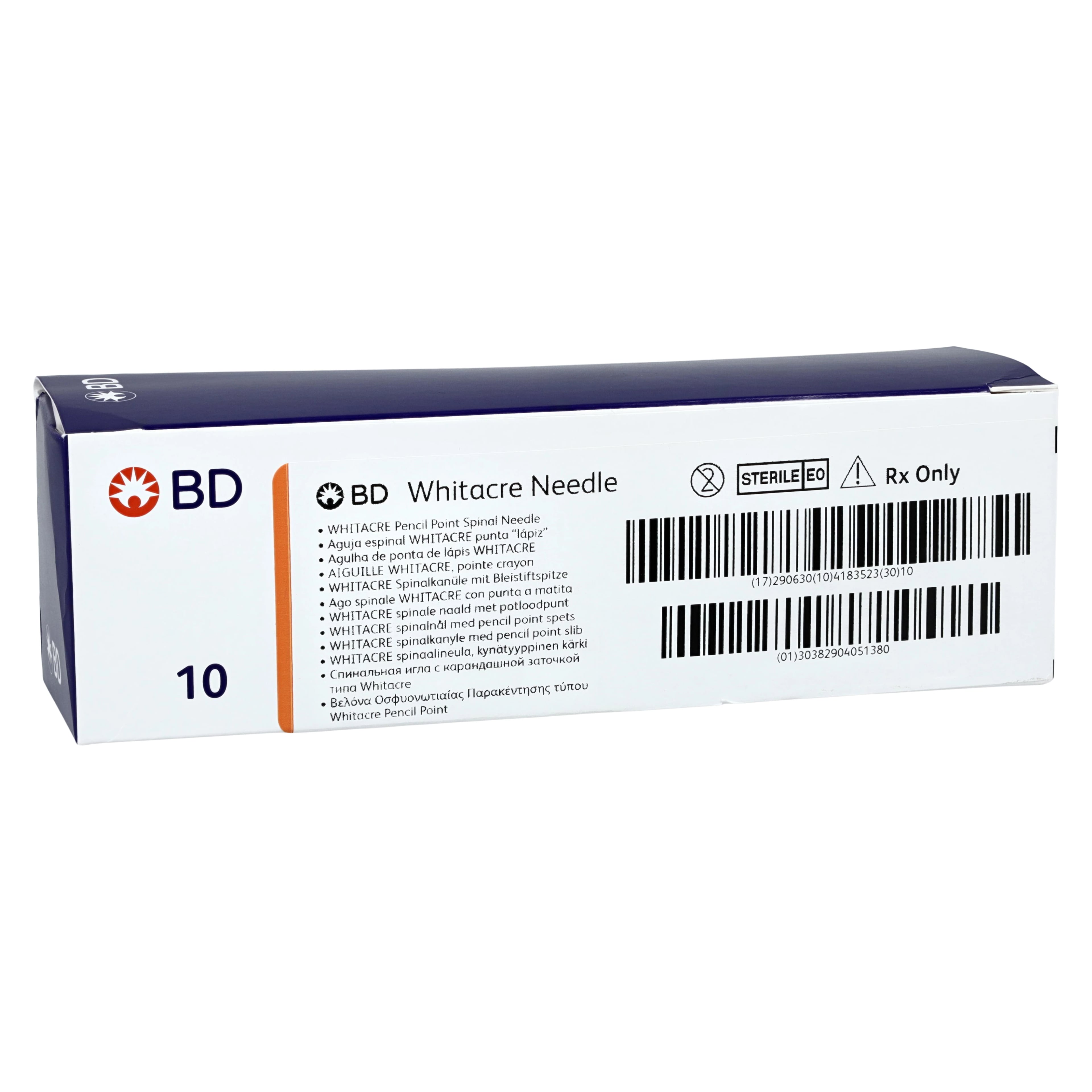 BD Whitacre Anesthesia Spinal Needle, 25G x 3-1/2", Sterile, Thin Wall