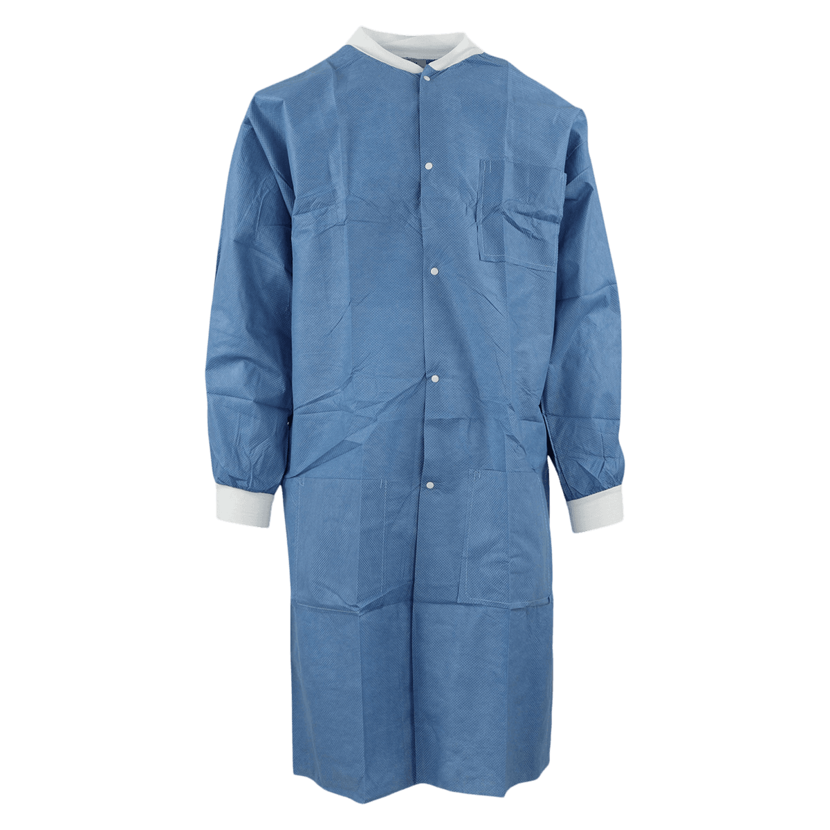 SafeWear High Performance Lab Coat, Deep Blue, Medium, 12/Pkg, 8107-B