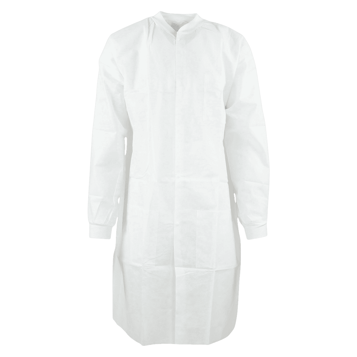 SafeWear High Performance Disposable Lab Coat, Large, White Frost, 12/Pack, 8110-C