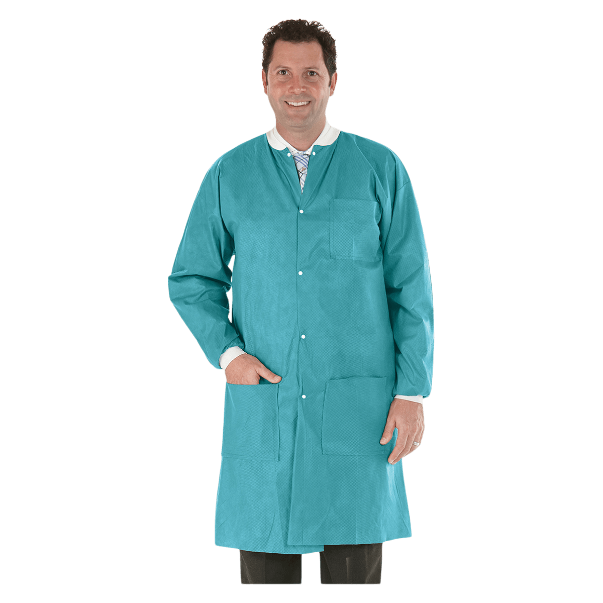 SafeWear High Performance Disposable Lab Coat, Soft Blue, X-Large, 12/Pkg, 8112-D