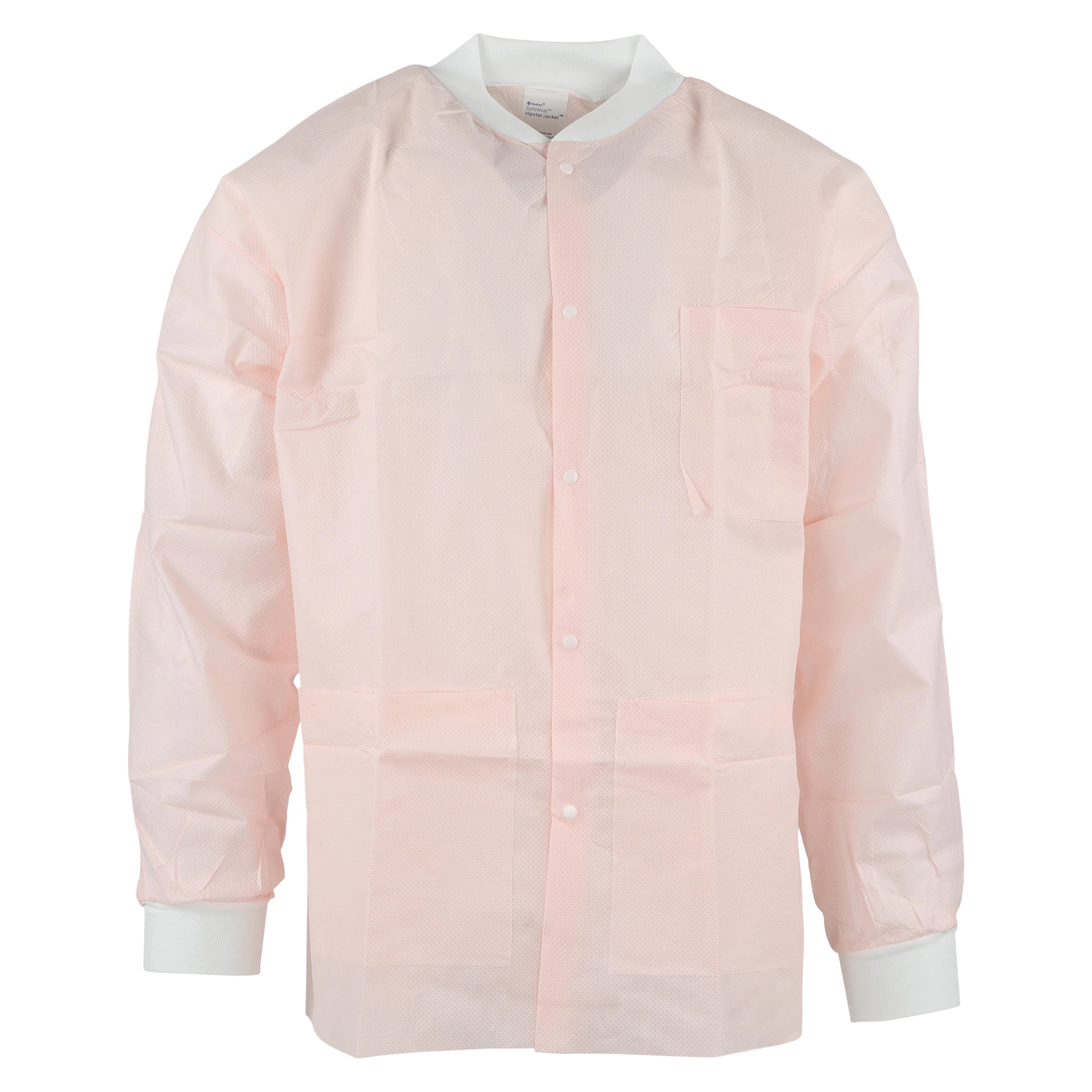 SafeWear Disposable Hipster Jacket, Medium, Pretty Pink, 12/Pk, 8102-B