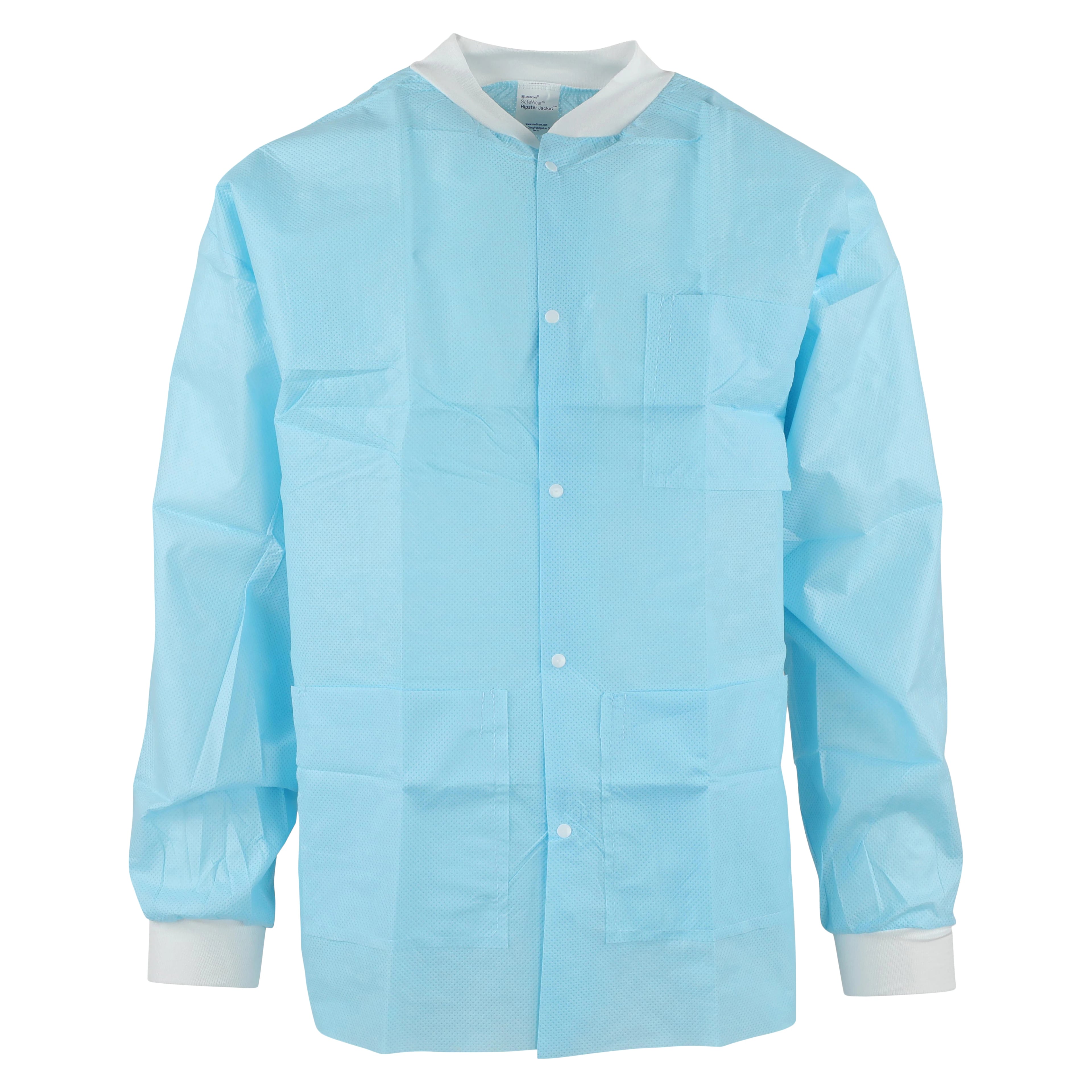 SafeWear Disposable Hipster Jacket, Medium, Soft Blue, 12/Pk, 8104-B