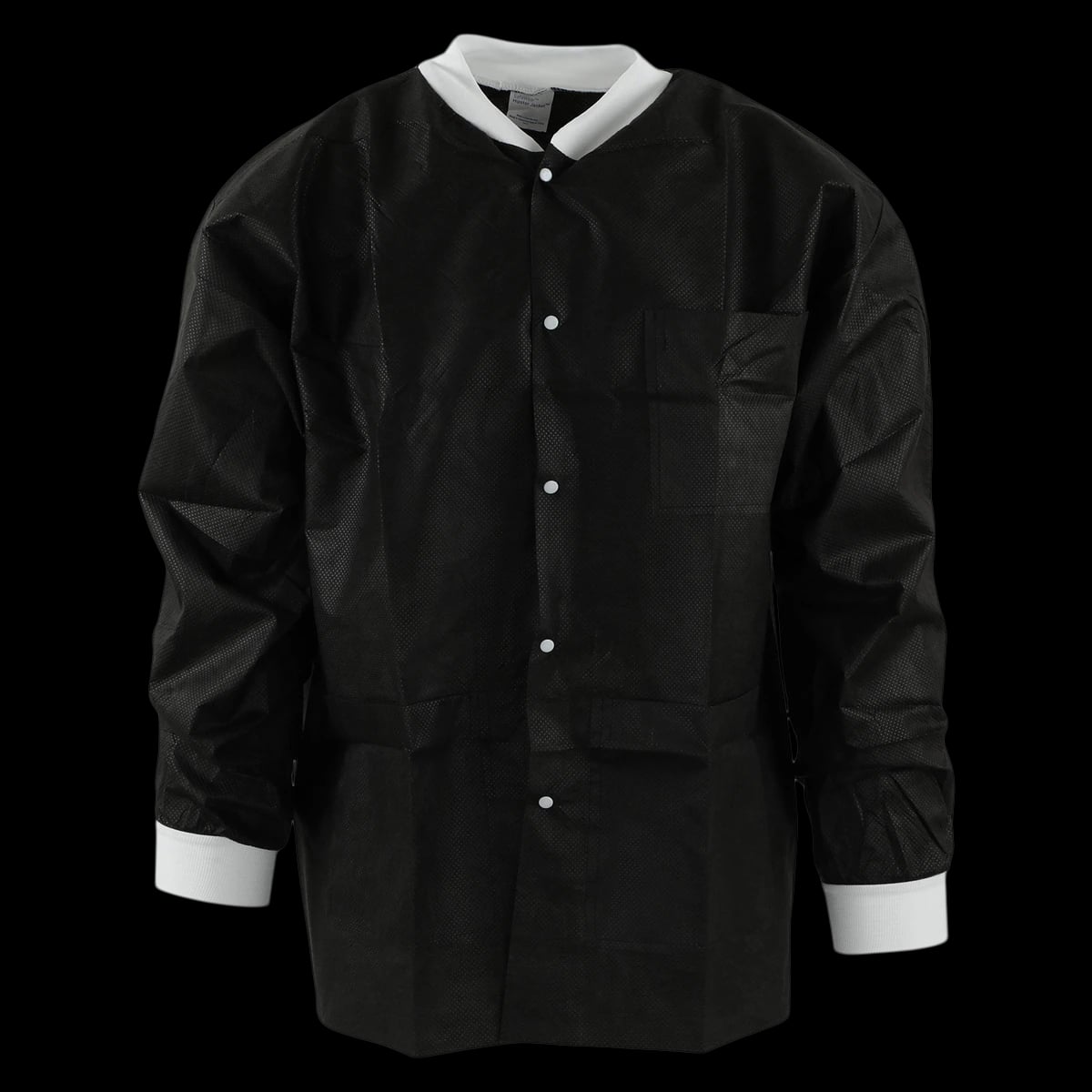SafeWear Disposable Hipster Jacket, Large, Jet Black, 12/Pk, 8118-C