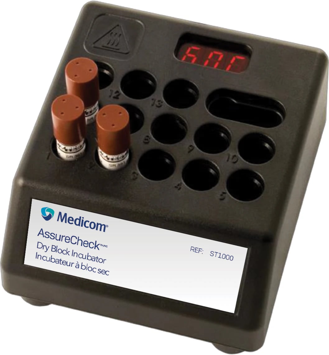 Medicom AssureCheck™ Dry Block Incubator, 13 Wells, LED Display, Black, Each, 01KEZKNN4CHC88MYP3ENVF7GRX