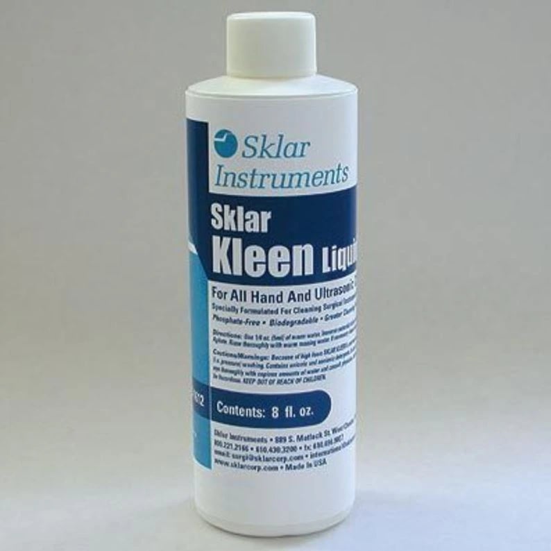 Sklar Kleen Ultrasonic Detergent Liquid, 8 oz Bottle, 6/Case