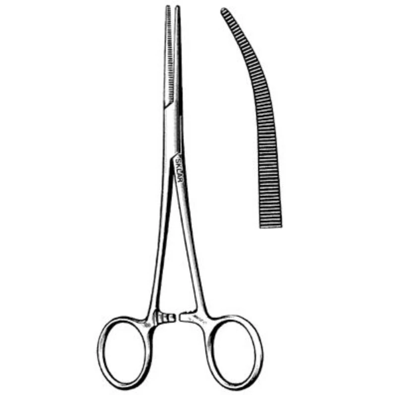 Sklar Coller Hemostatic Forceps, Curved, 5-1/2"
