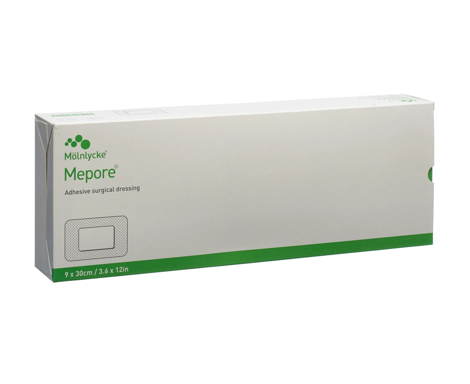 Mepore Adhesive Island Dressing, Sterile, 3-3/5" x 12", Viscose/Polymer Blend, Latex-Free