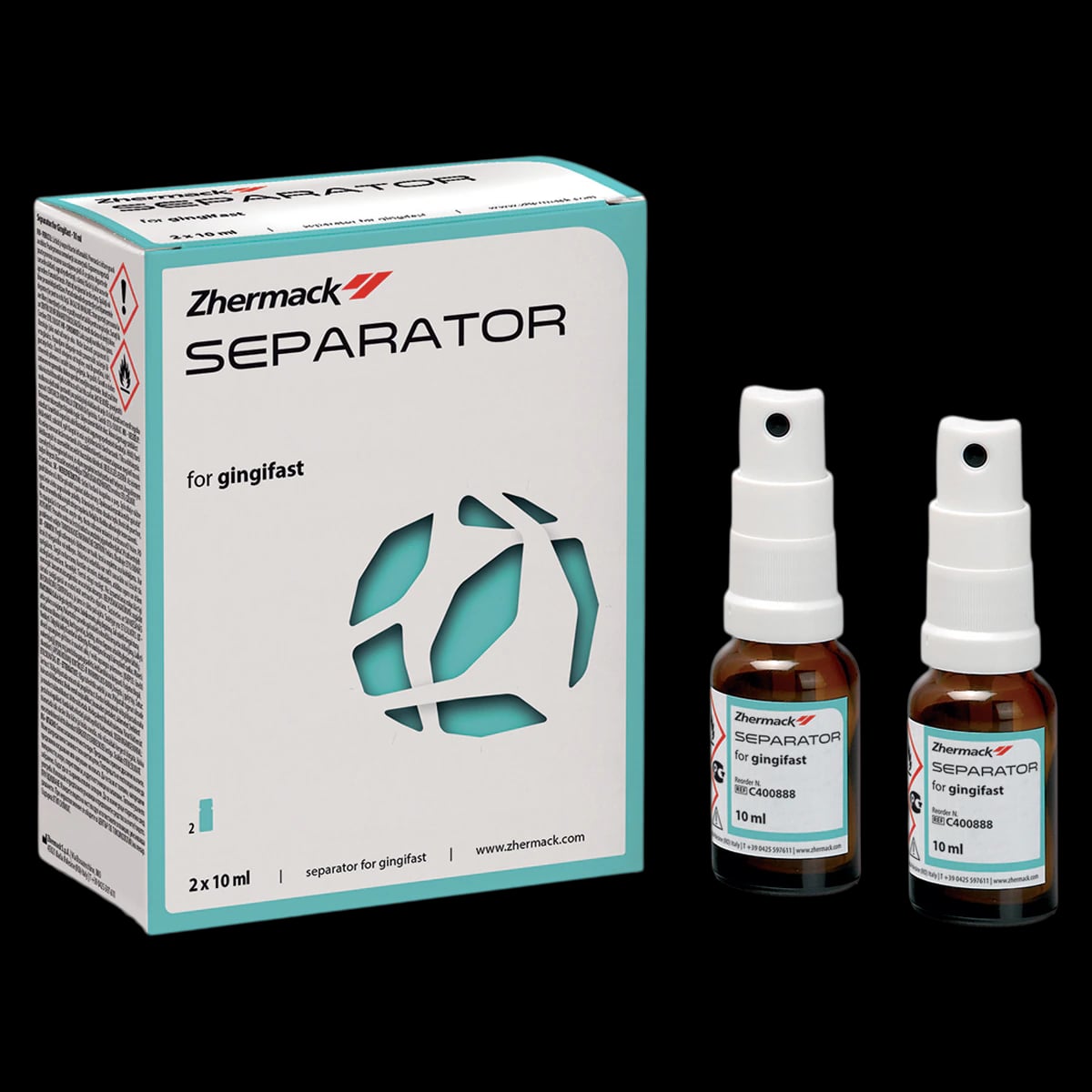 Gingifast Laboratory A-Silicone Separator for Gingival Mask, 10 mL Bottle, 2/Pk