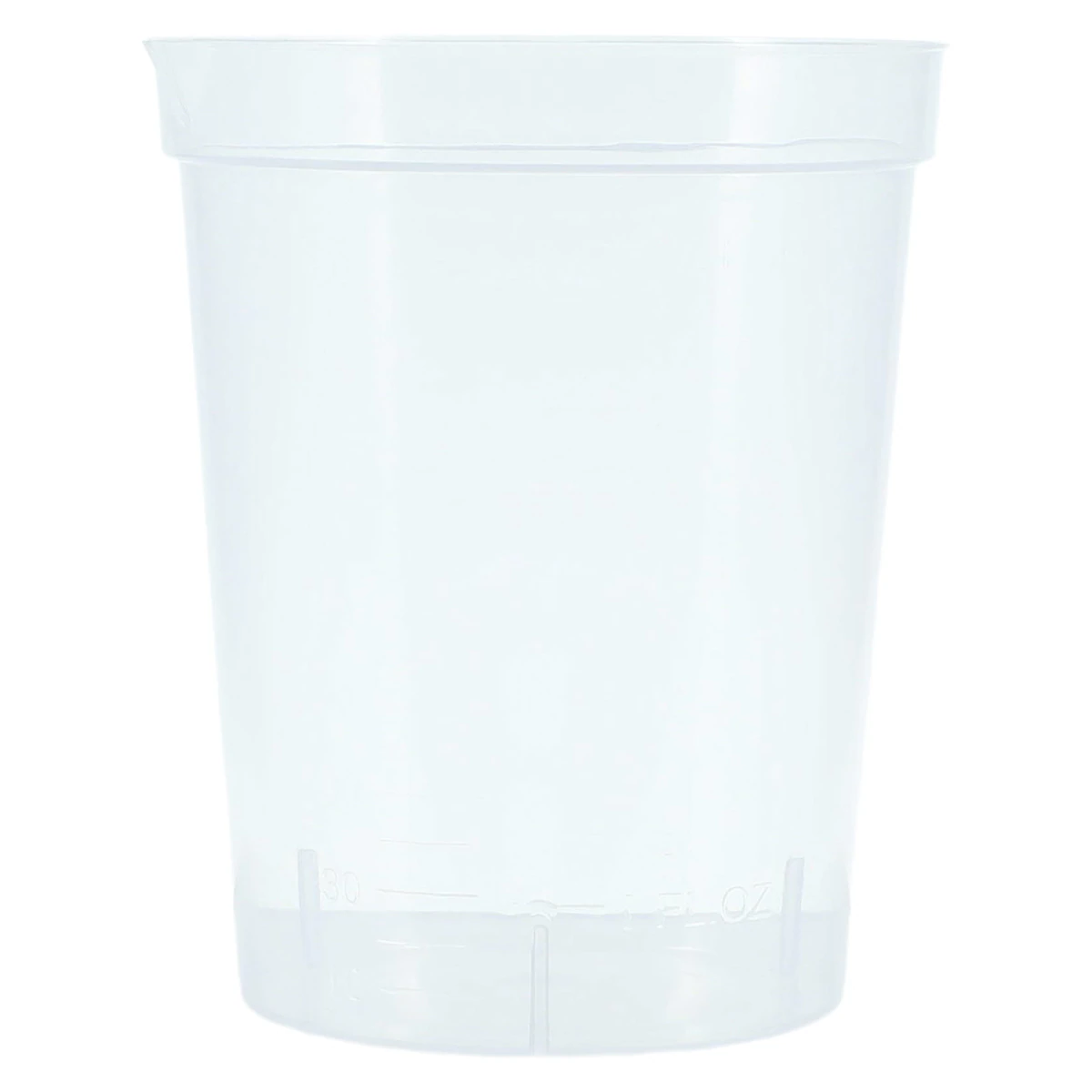 Globe Scientific Specimen Container, 6.5 oz Polypropylene, Non-Sterile, Graduated with Pour Spout, No Closure, Clear, 25/Package