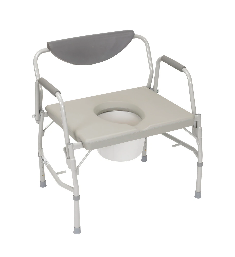 Drive Medical Deluxe Bariatric Drop Arm Commode, 1000 lb Capacity, Heavy Duty